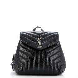 LouLou Backpack Matelasse Chevron Patent Small