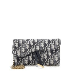 Saddle Chain Wallet Oblique Canvas