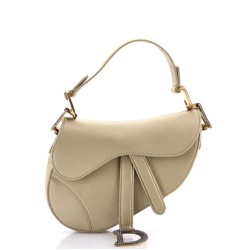 Saddle Handbag Satin with Crystals Mini