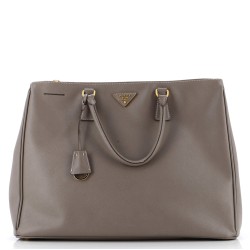 Double Zip Lux Tote Saffiano Leather XL