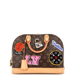 Alma Handbag Limited Edition Patches Monogram Canvas PM