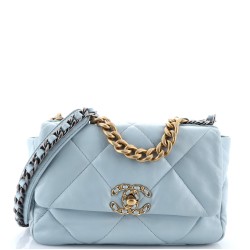 19 Flap Bag Quilted Leather Medium