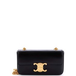 Triomphe Chain Shoulder Bag Leather Small