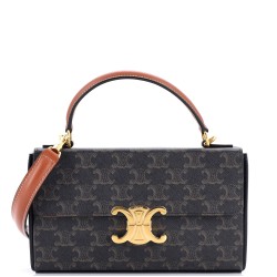 Triomphe Box Top Handle Bag Triomphe Coated Canvas