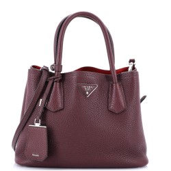 Cuir Double Tote Saffiano Leather Small