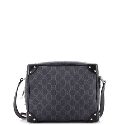 Trunk Shoulder Bag GG Coated Canvas with Studded Leather