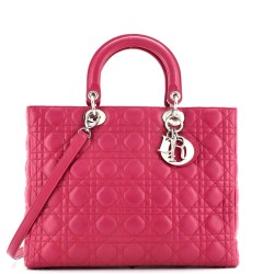 Lady Dior Bag Cannage Quilt Lambskin Large