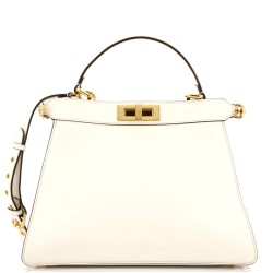 x Versace Fendace Peekaboo ISeeU Bag Leather with Printed Zucca Leather Interior Medium