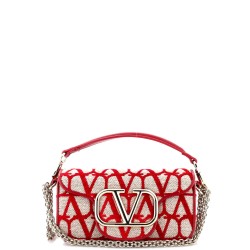 VLogo Loco Flap Shoulder Bag Toile Iconograph Fabric Small