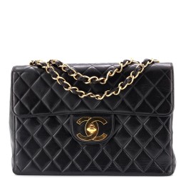 Vintage Classic Single Flap Bag Quilted Lambskin Jumbo