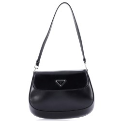 Cleo Flap Shoulder Bag Spazzolato Leather Small