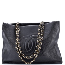 Timeless CC Chain Shopping Tote Shiny Aged Calfskin Large