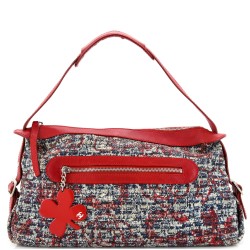 Vintage Clover Shoulder Bag Tweed Medium