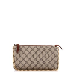 Chain Wristlet Wallet GG Coated Canvas