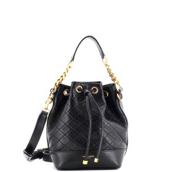 Emmanuelle Bucket Bag Quilted Leather Small
