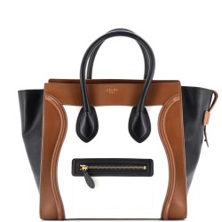 Tricolor Luggage Bag Leather Mini