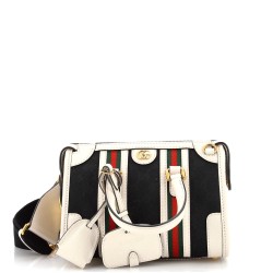 Bauletto Top Handle Bag GG Canvas and Leather Small
