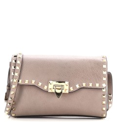 Rockstud Flip Lock Flap Bag Leather Medium