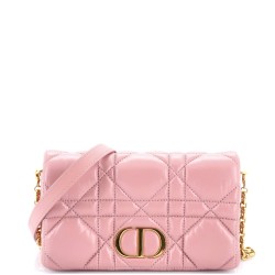 Caro Flap Pouch with Chain Macrocannage Quilt Calfskin Mini