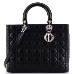 Lady Dior Bag Cannage Quilt Lambskin Large