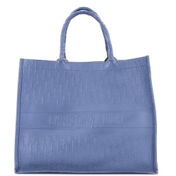 Book Tote Oblique Embossed Calfskin Large