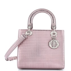 Lady Dior Bag Micro Cannage Metallic Calfskin Medium