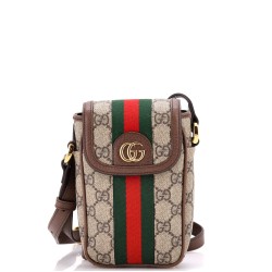 Ophidia Vertical Flap Crossbody Bag GG Coated Canvas Mini