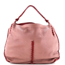 Open Hobo Cervo with Intrecciato Detail Medium