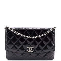 Brilliant Wallet on Chain Quilted Patent