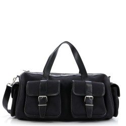 Multipocket Duffle Bag Canvas with Leather Large