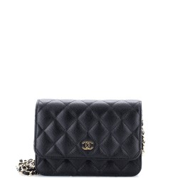 Wallet on Chain Quilted Caviar Mini