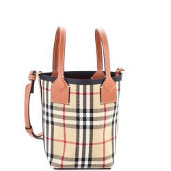 London Bucket Bag Vintage Check Canvas Mini
