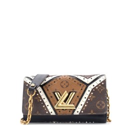 Twist Chain Wallet Limited Edition Brogue Reverse Monogram Canvas and Leather