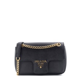 Pattina Flap Shoulder Bag Saffiano Leather Small