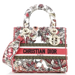 Lady D-Lite Bag Embroidered Canvas Medium