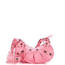Le Cagole Giant Studs Shoulder Bag Leather XS