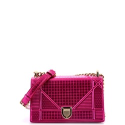 Diorama Flap Bag Cannage Embossed Calfskin Small