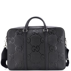 Convertible Briefcase Jumbo GG Embossed Leather