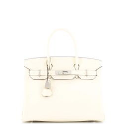 Birkin Handbag Light Epsom with Palladium Hardware 30