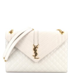 Classic Monogram Envelope Satchel Mixed Matelasse Leather Large