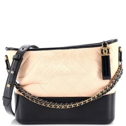 Bicolor Gabrielle Hobo Quilted Aged Calfskin Medium