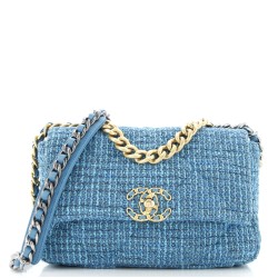 19 Flap Bag Quilted Tweed Medium