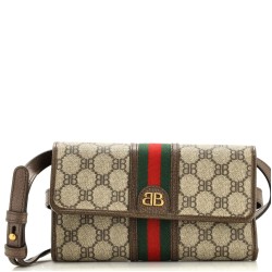 x Gucci The Hacker Wallet on Strap BB Coated Canvas