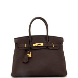Birkin Handbag Havane Togo with Gold Hardware 30