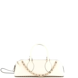 Rockstud Zip Up Top Handle Bag Leather East West