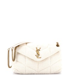 Loulou Puffer Shoulder Bag Quilted Tweed Small