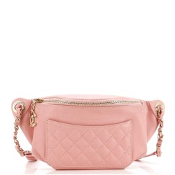 Bi Classic Waist Bag Quilted Crumpled Calfskin