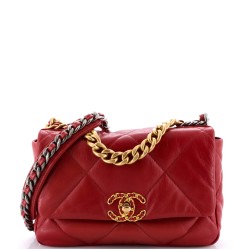 19 Flap Bag Quilted Leather Medium