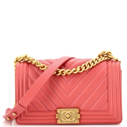 Boy Flap Bag Chevron Calfskin Old Medium