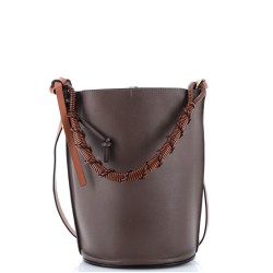 Gate Top Handle Bucket Bag Leather Medium